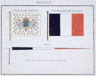 フランスの旗、フランスの旗の本、1819年頃 作： French School