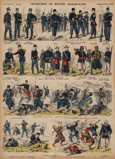 フランスの海兵隊（彩色された彫刻 作： French School
