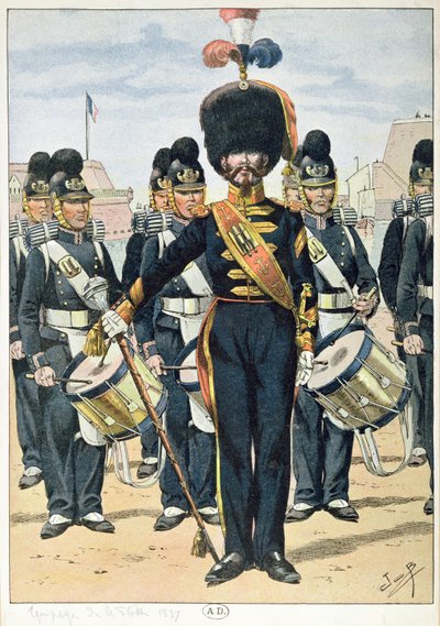 1837年のフランス海軍バンド、1900年頃 作： French School
