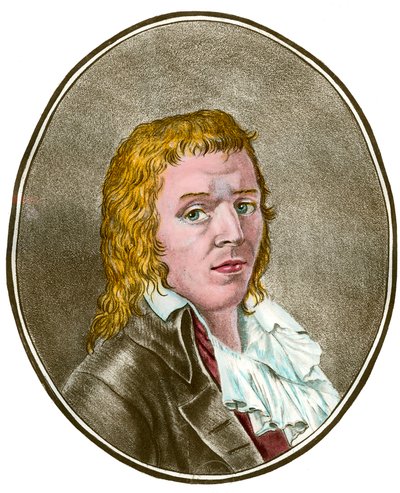 フランス革命「フランソワ・ベイブフ・ディット・グラックス（1760-1797）革命家の肖像」 18世紀のエングレーヴィング 個人蔵 作： French School