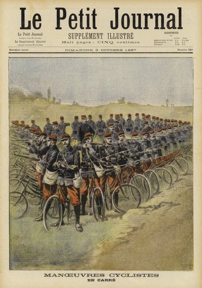 操縦上のフランスの自転車軍 作： French School