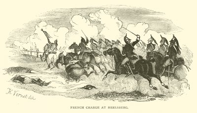 ヒールスバーグでのフランス軍の突撃（版画 作： French School