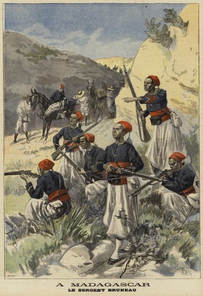 1897年のマダガスカルのフランス植民軍 作： French School