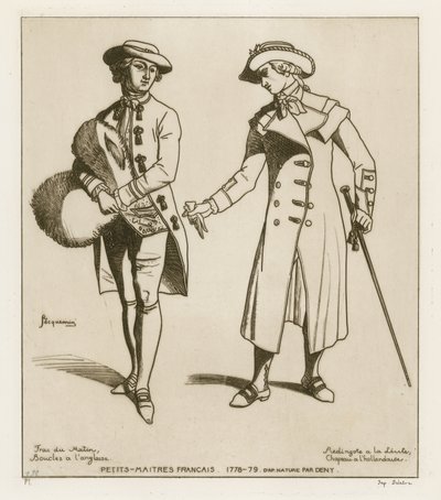 フランスのダンディ、1778-79 作： French School