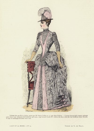 フランスのファッションプレート、1885-86 作： French School