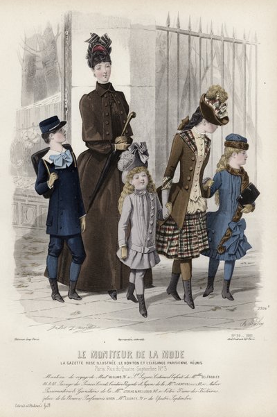 19世紀後半のフランスのファッションプレート 作： French School