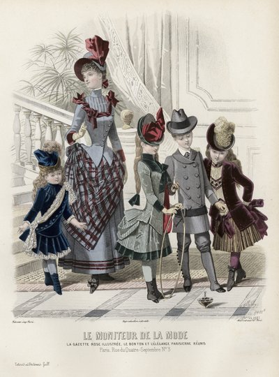 19世紀後半のフランスのファッションプレート 作： French School