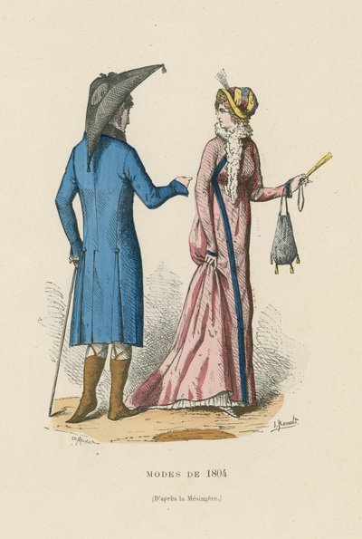 1804年のフランス風ファッション 作： French School