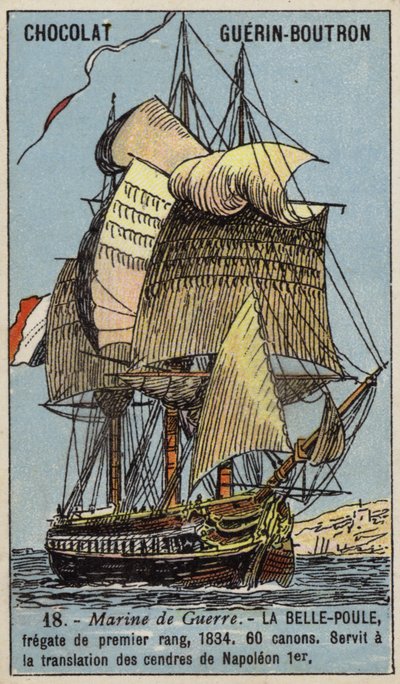 フランスのフリゲート艦Belle Poule 作： French School