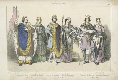 12世紀と13世紀のフランスの王と女王 作： French School