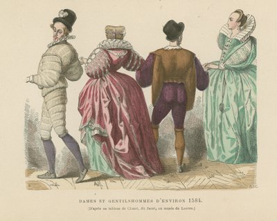 C1584のフランスのご列席の皆様 作： French School