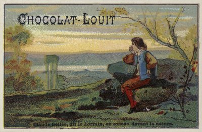 自然の前でエクスタシーを楽しむフランスの風景画家、ルロランとして知られるクロードジェレ 作： French School
