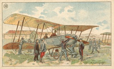 フランス軍の複葉機（クロモリト 作： French School