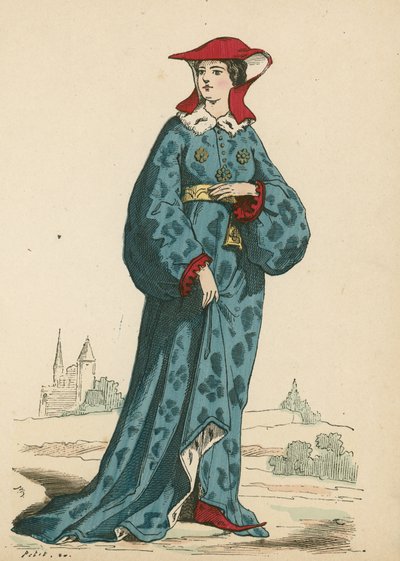 フランスの貴婦人、1395 作： French School