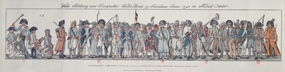 ドイツのフランス兵、1795年（カラー彫刻） 作： French School
