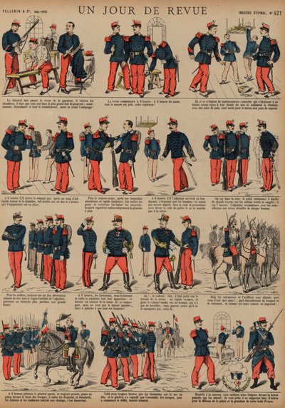 閲兵式の日のフランス兵（彩色済み彫刻 作： French School