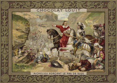 1629年、リシュリュー枢機卿によって指揮されたフランス軍がサボイのスザにパスを強制 作： French School