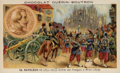 フランス軍のミラノ入城 作： French School