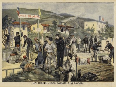 ハニア、クレタ島、1897年のフランス軍 作： French School