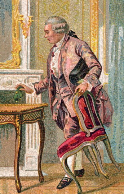 フランスの作家、ピエール・オーギュスタン・カロン・ド・ボーマルシェ、1900年頃（クロモ） 作： French School