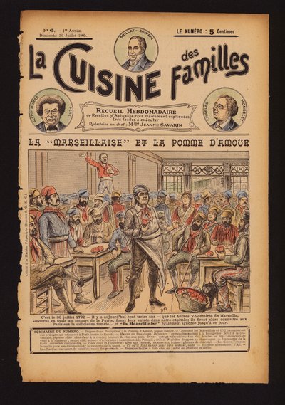 新鮮なトマトとラ・マルセイエーズの歌声、フランス革命 作： French School
