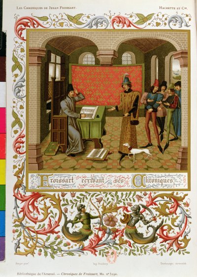 フロワサール（1333-140001）がクロニクルを書く（5190氏のファクシミリ） 作： French School