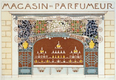 香水店「メゾン・トレミエール・エ・フィス」の正面デザイン、パリ 作： French School