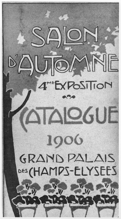 1906年、パリのグランパレで開催された第4サロンdAutomneのカタログの表紙イラスト 作： French School