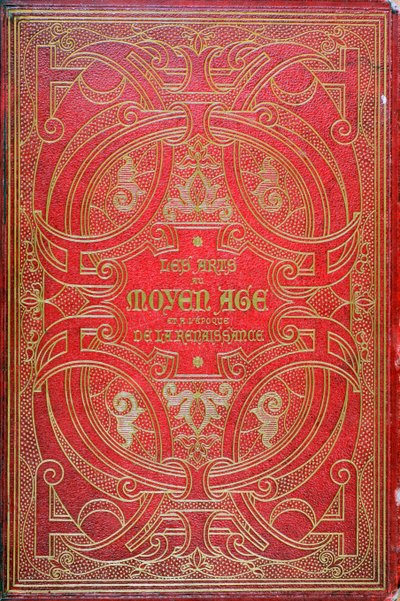 Les Arts au Moyen Ageの表紙、1873年にFirmin Didotが発行（革） 作： French School