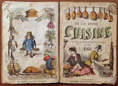 アルマナックデラボンヌクイジーンエドララメトレスドメゾンの表紙、1860 作： French School