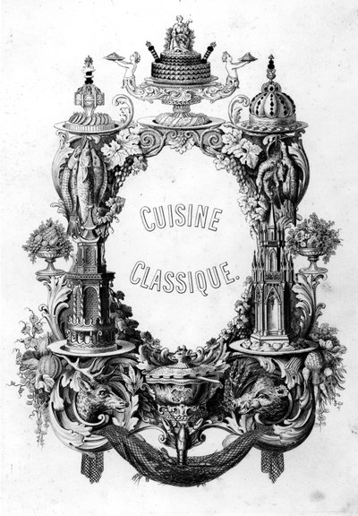 アーバンデュボワとエミールバーナードによる料理の古典からの口絵、1899年に発行された版 作： French School