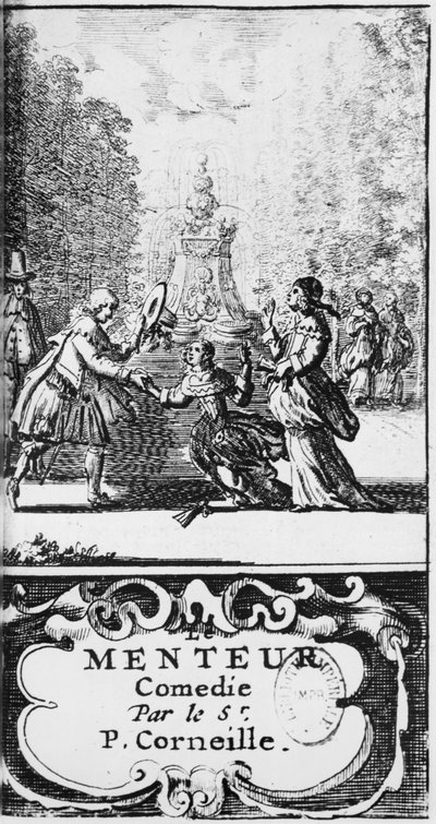 1664年にアムステルダムで公開されたピエールコルネイユ（1606-84）によるルメトゥールの口絵 作： French School