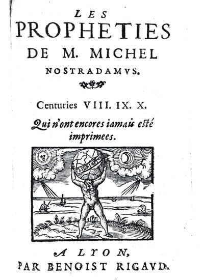 M.ミシェルノストラダムスの予言への口絵、パブ。 Benoist Rigaud、1568 作： French School
