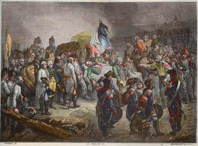 Funerailles Du General Marceau, Septembre 1796 (Francois Severin Marceau Desgraviers) - - - Maurice La Charestによる新国民百科事典 - 1870 - 。 作： French School