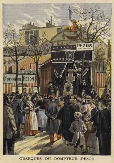 フランスの動物の調教師、ジャンバティストペゾンの葬儀、パリ、1897年 作： French School