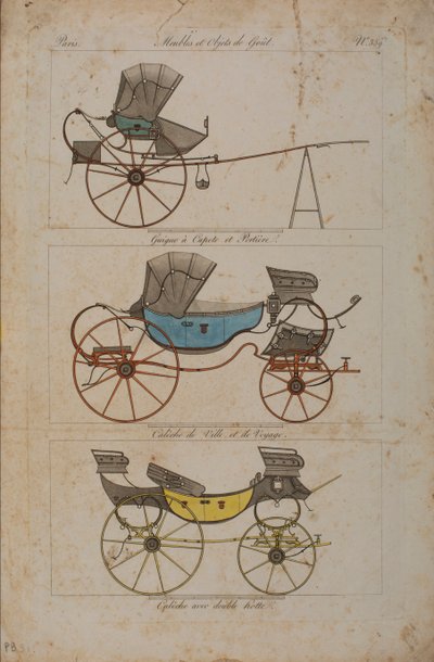 家具と味のオブジェクト、No。32、Phaeton Simple（色付きの彫刻） 作： French School