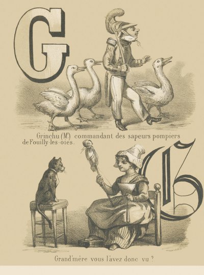 G：Fouilly-les-Oies消防士のGrinchu（Mr。）司令官- Grand&39;Mereあなたは彼を見ましたか？ 作： French School