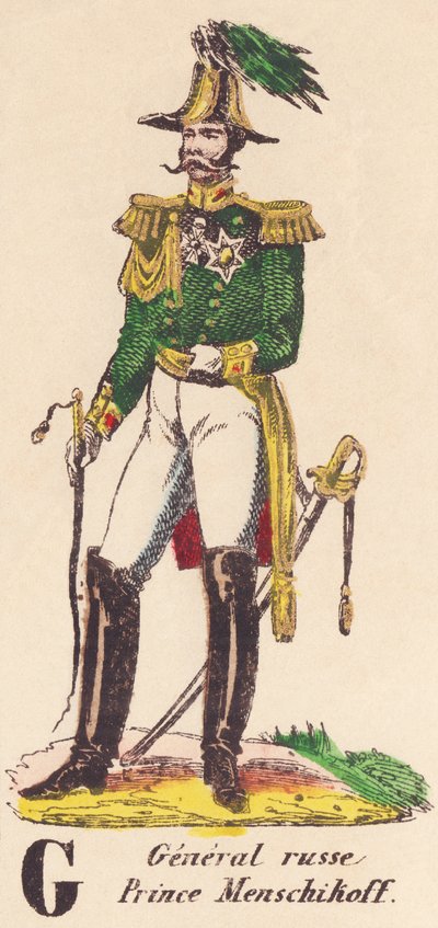 G：ロシアの将軍、メンシコフ王子（1787-1869） 作： French School