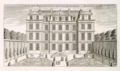 ヴァルテナー伯爵家の庭園の標高、1720年代頃 作： French School