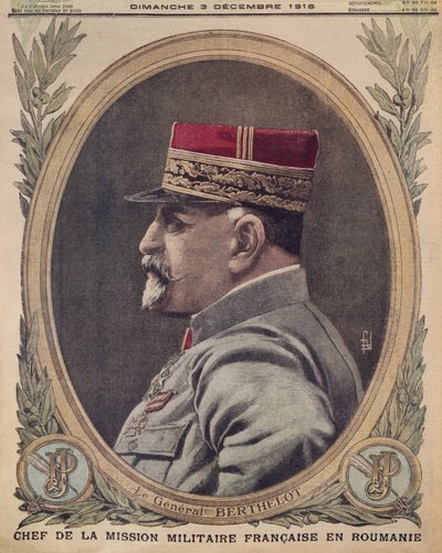 ルーマニアのフランス軍事代表部長、ベルテロ将軍、ルプティジャーナルの表紙イラスト、サプリメントイラストレーター、1916年12月3日 作： French School
