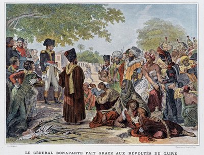 ボナパルト将軍はカイロの反乱に感謝していた-"Victoires et Conquêtes des Armees Francaises", Paris, n.d. 19世紀 作： French School