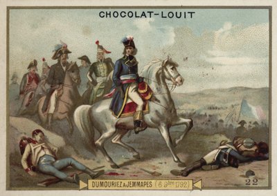 1792年11月6日、ジェマペスの戦いでのデュモリーゼ将軍 作： French School
