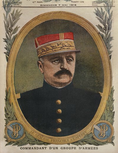 1916年5月7日、陸軍グループのフランシェデスペリー将軍、ルプティジャーナルの表紙イラスト、イラストを補足 作： French School