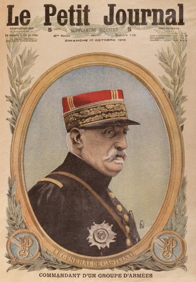 ドゥカステルナウ将軍、ルプティジャーナルの表紙イラスト、補足イラストレーター、1915年10月17日 作： French School