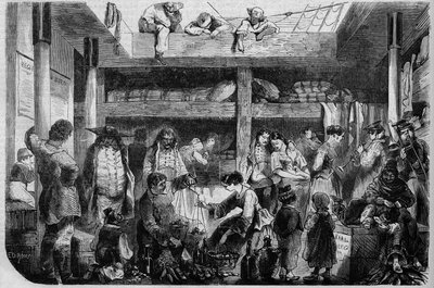 アメリカに向けて出発するドイツ人移民たち 作： French School