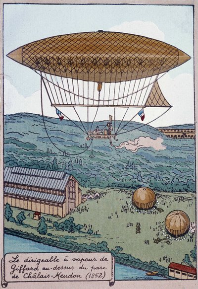 シャレー公園上空のギファード社製エアラブル蒸気エアロスタット 作： French School