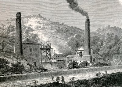 Mina Glyn-pit perto de Pontypool, Inglaterra 作： French School