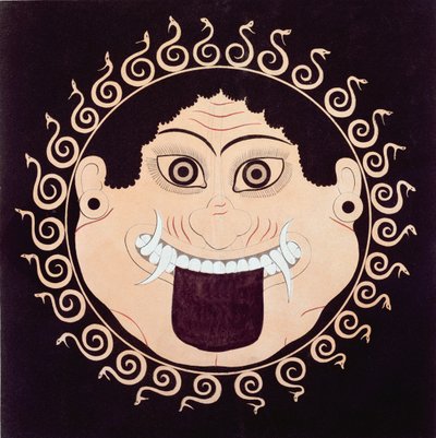 ゴルゴンズヘッド、19世紀初頭のオリジナルのギリシャ風花瓶のコピー 作： French School