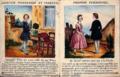 子供のための文法書 1850年頃（カラーリトグラフ） 作： French School