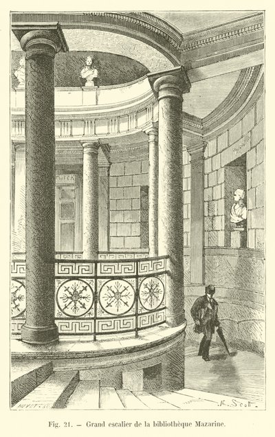 マザリン図書館の大階段 作： French School